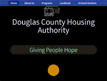 Tablet Screenshot of douglascountyhousing.com